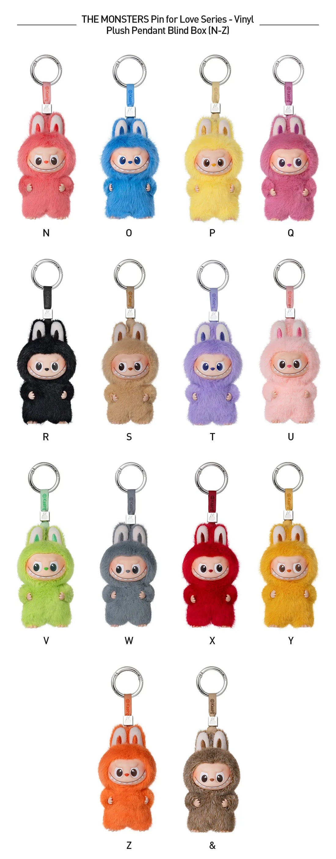 Pop Mart Labubu Pin for Love Series Blind Box (N-Z) Blue 4
