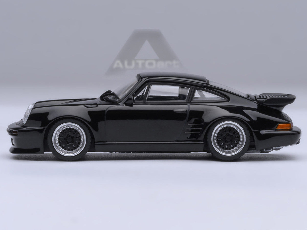 Porsche 911 (930) Turbo "Blackbird" Black "Wangan Midnight - Comic #1 Version" Manga 1/64 Model Car by Autoart-1