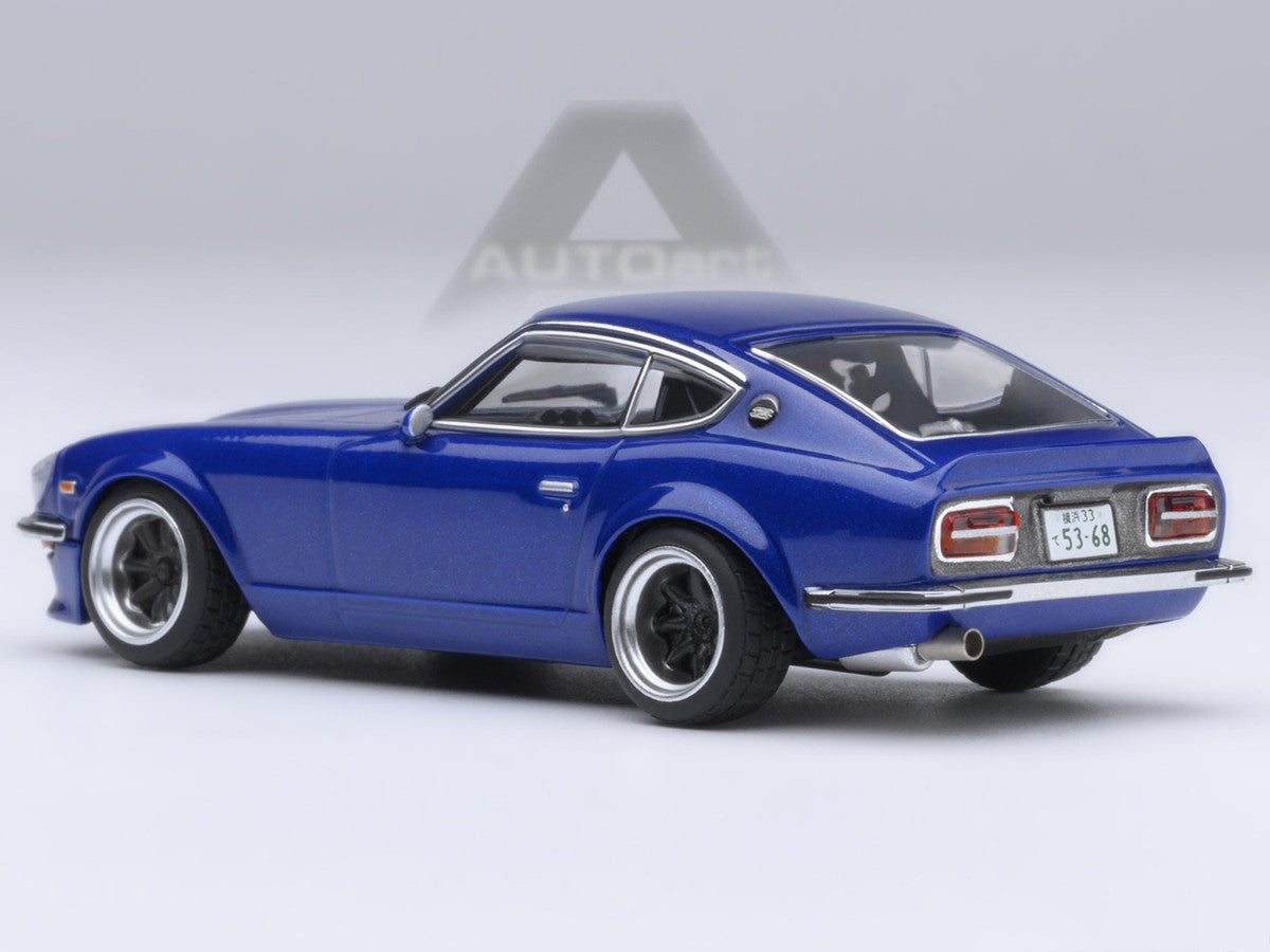 Nissan Fairlady Z RHD (Right Hand Drive) "Akuma No Z" Blue Metallic "Wangan Midnight - Comic #4 Version" Manga 1/64 Model Car by Autoart 3