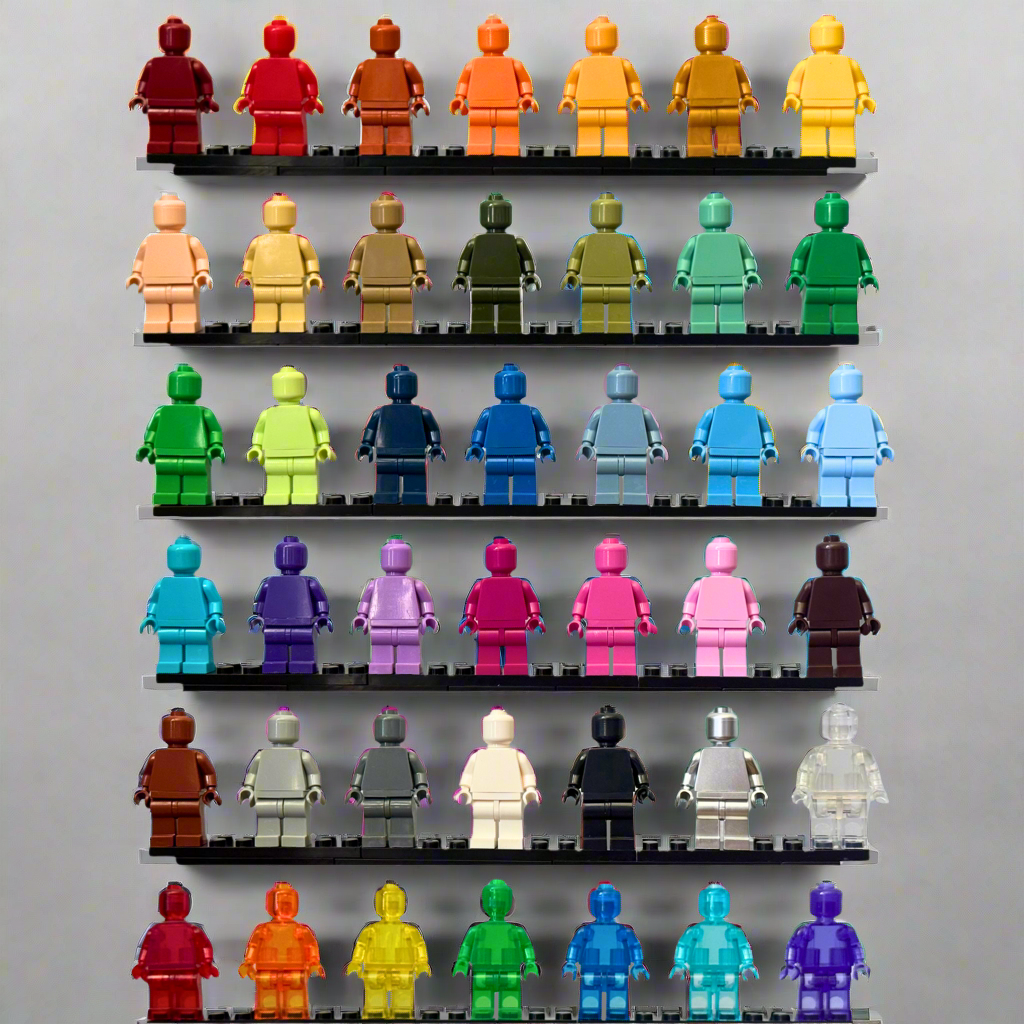 Monochrome Custom Minifigures – 40+ Vibrant Colors! for Lego 2