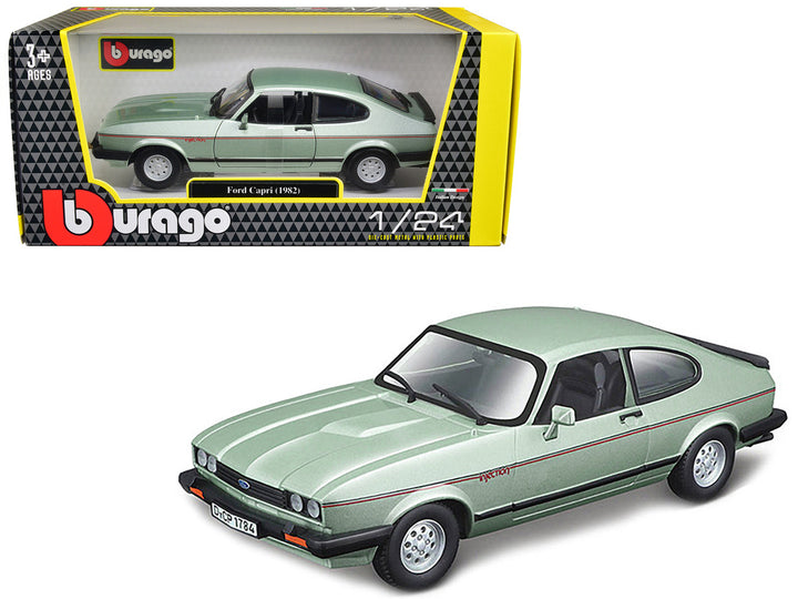 1982 Ford Capri Light Green Metallic 1/24 Diecast Model Car by Bburago-0