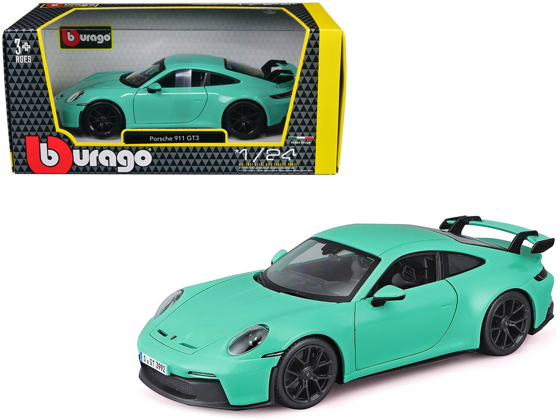 Porsche 911 GT3 Light Green 1/24 Diecast Model Car by Bburago-0