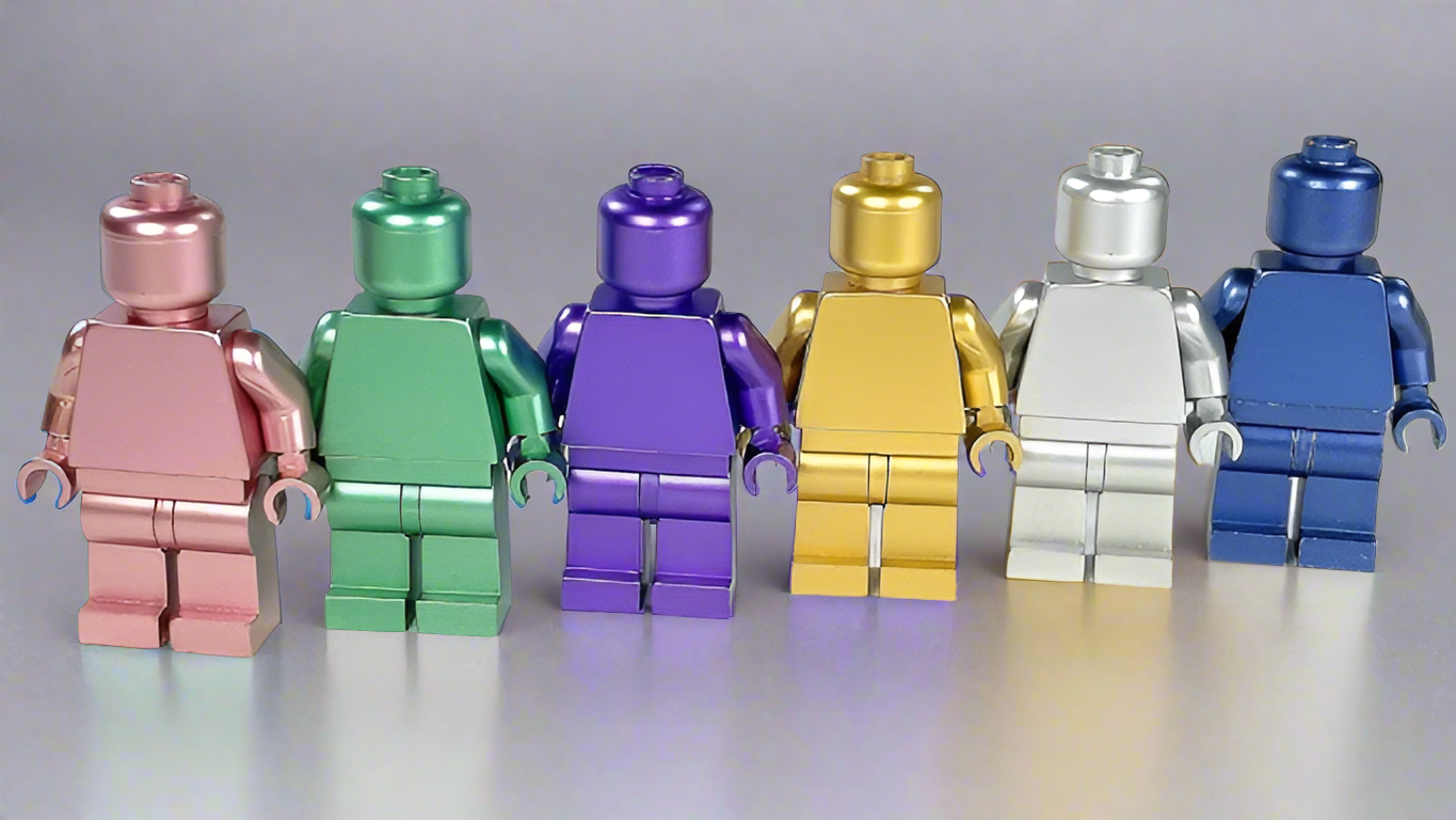 Monochrome Metallic Minifigure for Lego 3