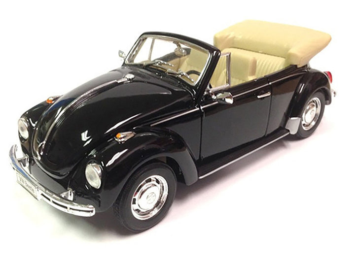 Volkswagen Beetle Convertible Black 1/24 Diecast Model Car by Welly-1