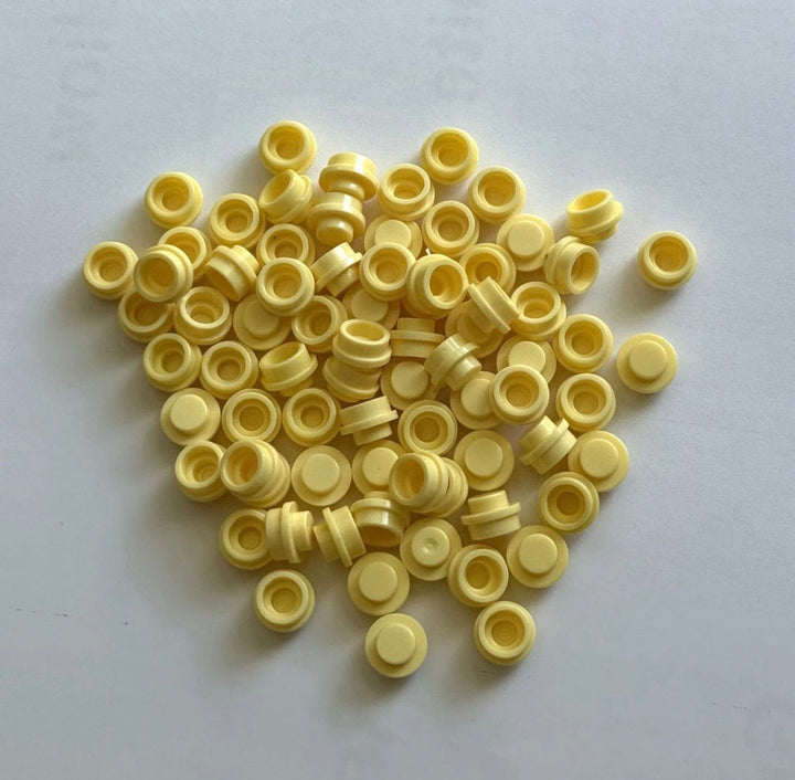 Cool Yellow 4073 1x1 Round Plate Brick – Choose Quantity – LEGO® Compatible Bulk Lot 2