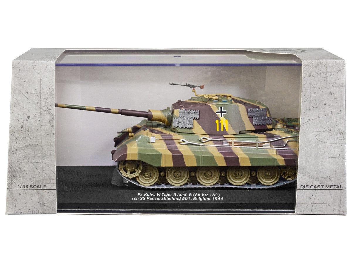 German Sd. PzKpfw VI King Tiger Ausf. B Heavy Tank #111 "Schwere SS Panzer Abteilung 101 Belgium 1944" 1/43 Diecast Model by AFVs of WWII-0