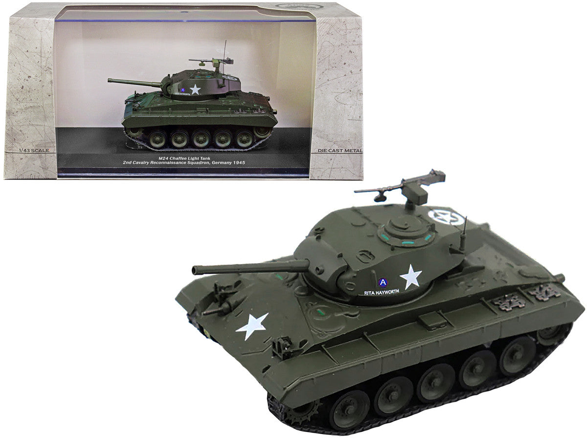M24 Chaffee Light Tank "Rita Hayworth" "U.S.A. 2nd Cavalry Reconnaissance Squadron Germany 1945" 1/43 Diecast Model by AFVs of WWII-0
