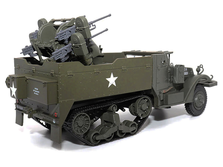 White M16 Multiple Gun Motor Carriage Olive Drab "United States Army" 1/43 Diecast Model by Militaria Die Cast-1