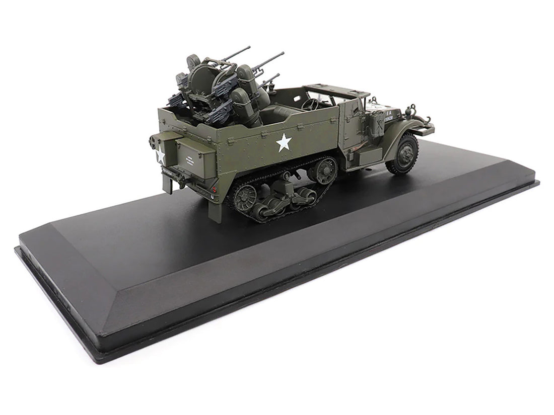 White M16 Multiple Gun Motor Carriage Olive Drab "United States Army" 1/43 Diecast Model by Militaria Die Cast-3