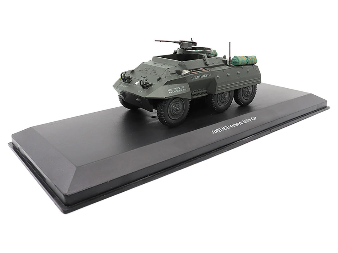 Ford M20 Armored Utility Car Olive Drab "United States Army" 1/43 Diecast Model by Militaria Die Cast-2