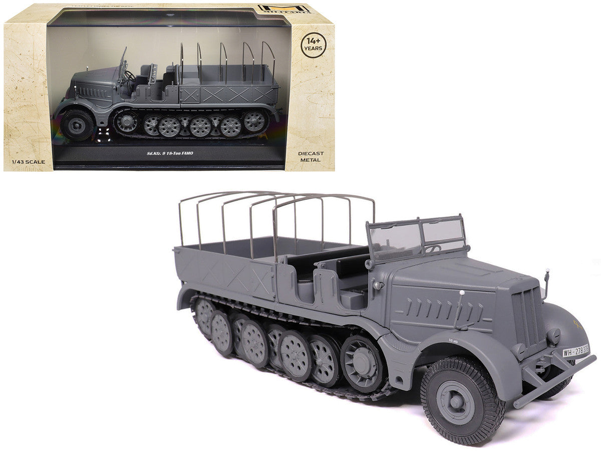 Sd.Kfz. 9 18-Ton FAMO AFV Gray "German Army" 1/43 Diecast Model by Militaria Die Cast-3