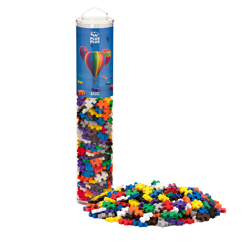 Plus Plus - Tube 240 pieces - BASIC Puzzle Blocks Packaging View