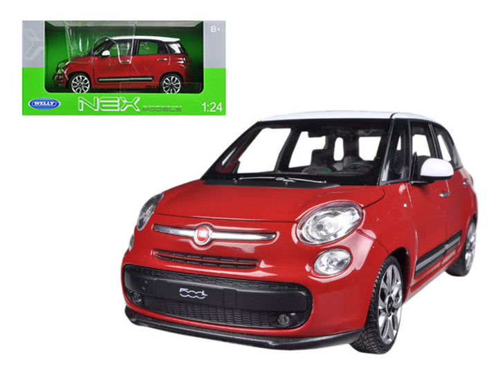 2013 Fiat 500L Red 1/24 Diecast Car Model by Welly-0