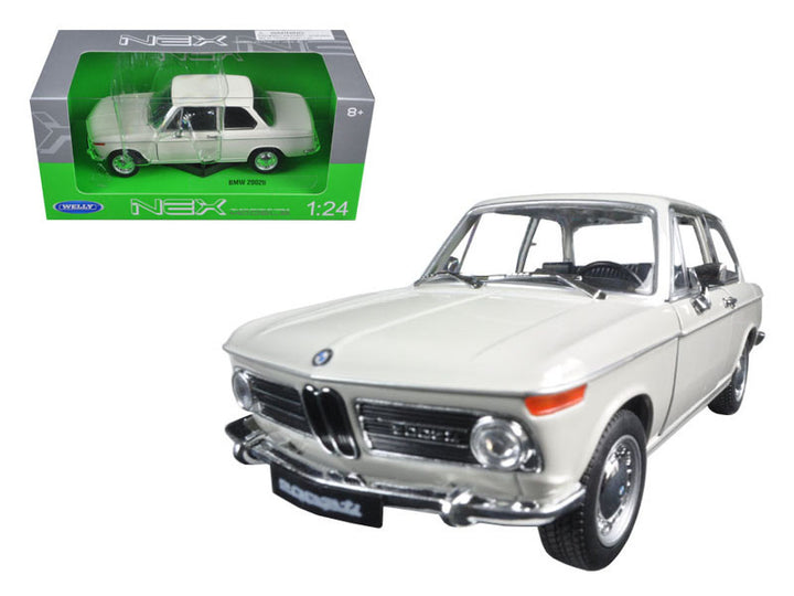 BMW 2002 ti Cream 1/24 Diecast Model Car by Welly-0