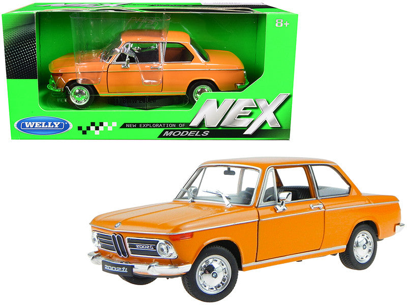 BMW 2002ti Orange 1/24 Diecast Model Car by Welly-0