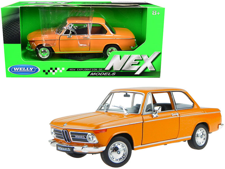 BMW 2002ti Orange 1/24 Diecast Model Car by Welly-0