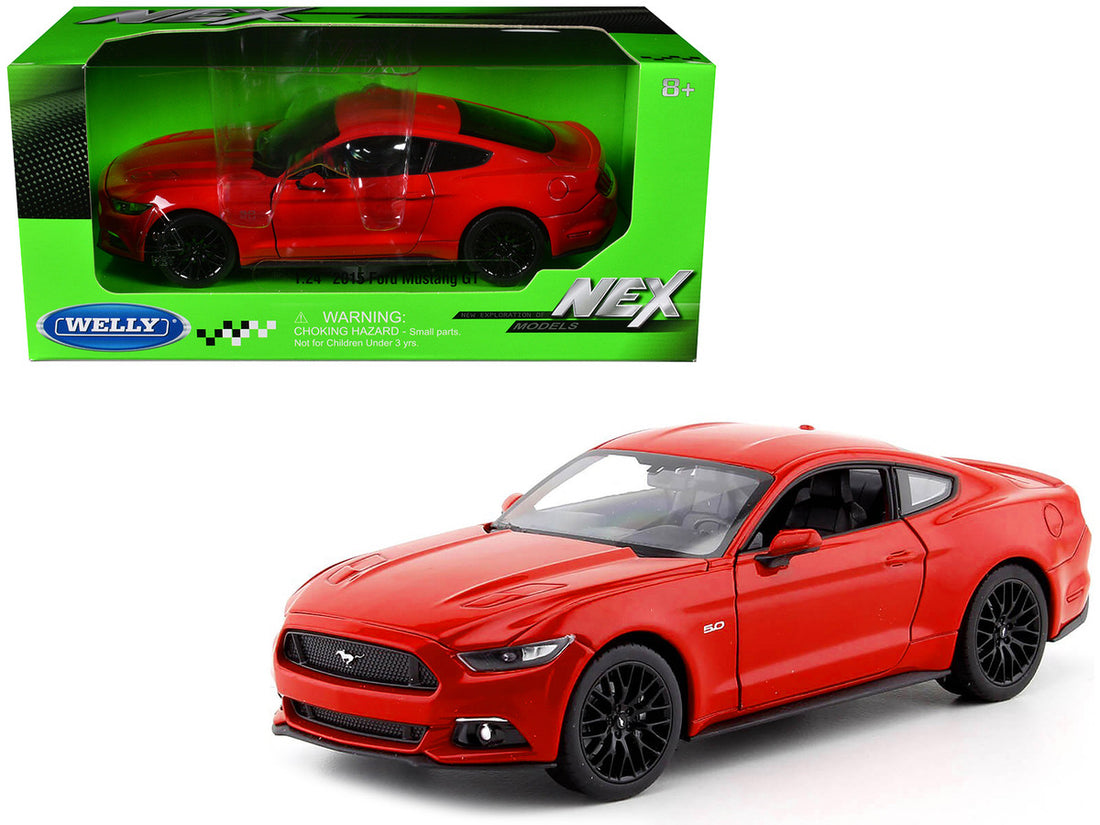 2015 Ford Mustang GT 5.0 Red "NEX Models" Series 1/24 Diecast Model Car by Welly-0