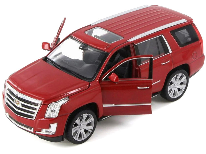 2017 Cadillac Escalade with Sunroof Red Metallic 1/24-1/27 Diecast Model Car by Welly-0