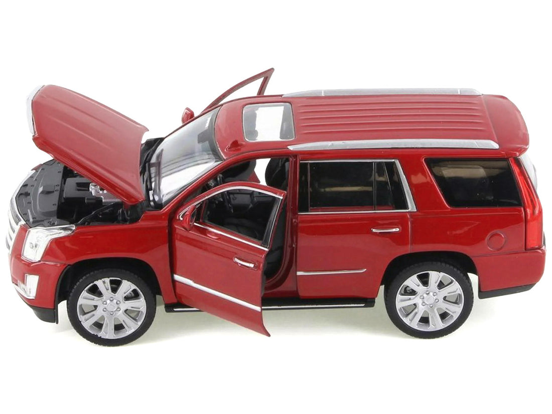 2017 Cadillac Escalade with Sunroof Red Metallic 1/24-1/27 Diecast Model Car by Welly-1