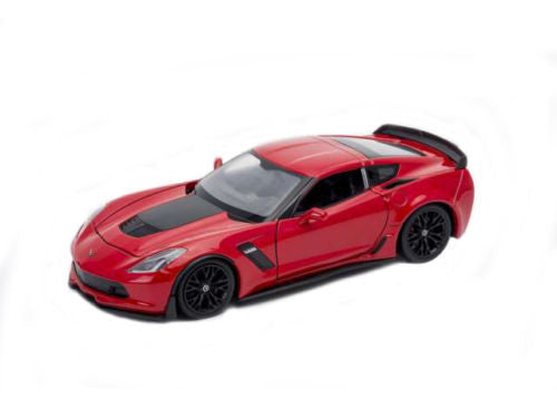 2017 Chevrolet Corvette Z06 Red 1/24-1/27 Diecast Model Car by Welly-1