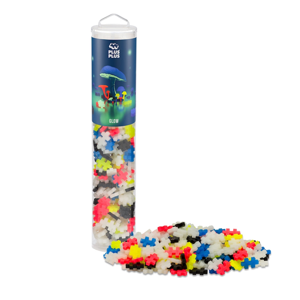 Plus Plus - Tube 240 pieces - GLOW Puzzle Blocks Packaging View