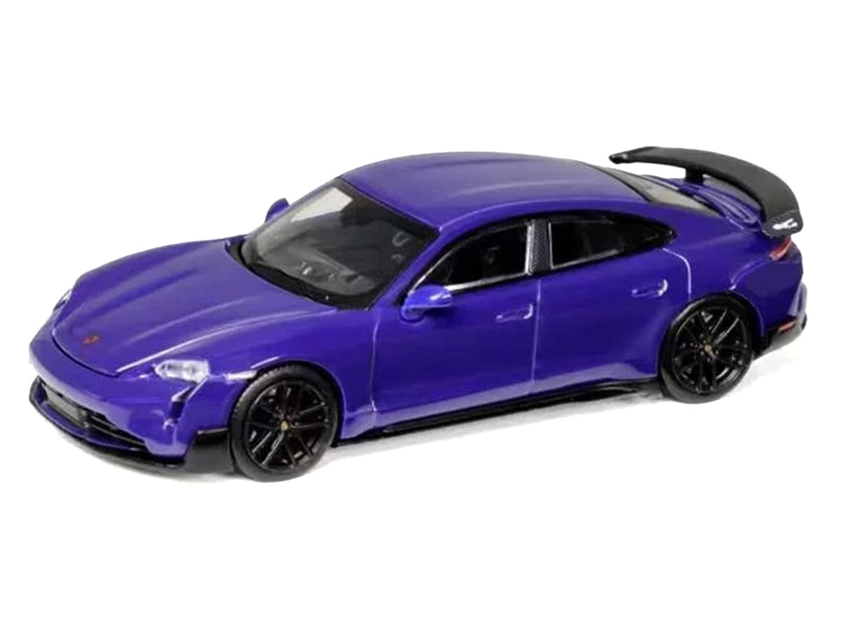 Porsche Taycan Turbo GT Purple 1/64 Diecast Model Car by Trends Hobby