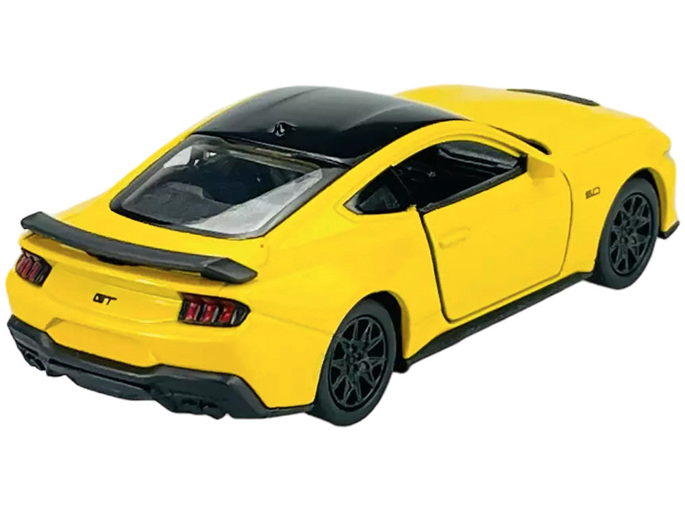 2024 Ford Mustang GT 5.0 Yellow with Black Top "NEX Models" Series 1/25 Diecast Model Car by Welly-1