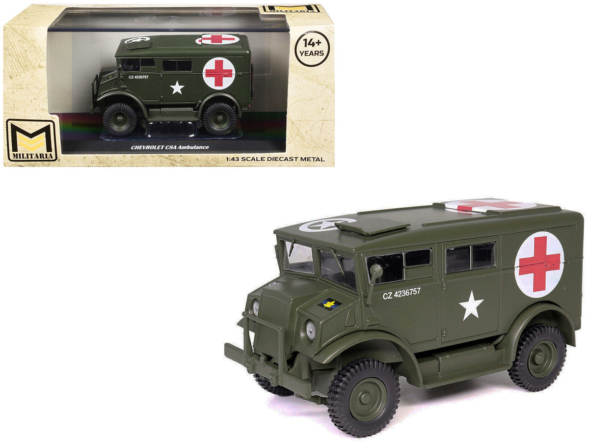 Chevrolet C8A Ambulance Olive Drab "United States Army" 1/43 Diecast Model by Militaria Die Cast 2