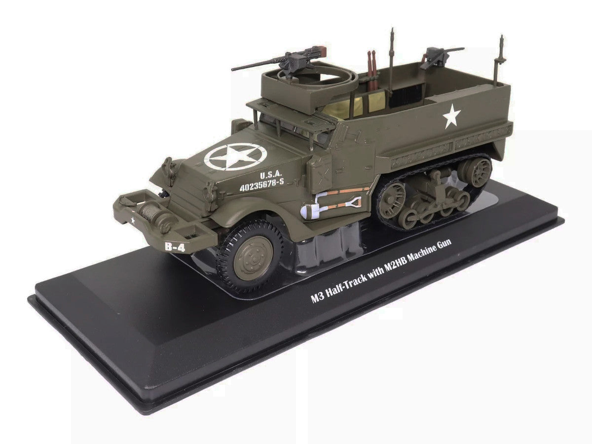 M3 Half-Track AFV with M2HB Machine Gun Olive Drab "United States Army" 1/43 Diecast Model by Militaria Die Cast-1