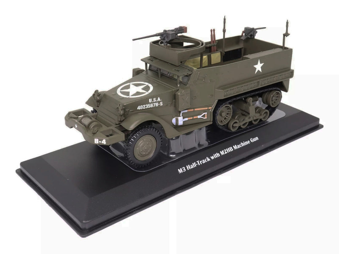 M3 Half-Track AFV with M2HB Machine Gun Olive Drab "United States Army" 1/43 Diecast Model by Militaria Die Cast-1