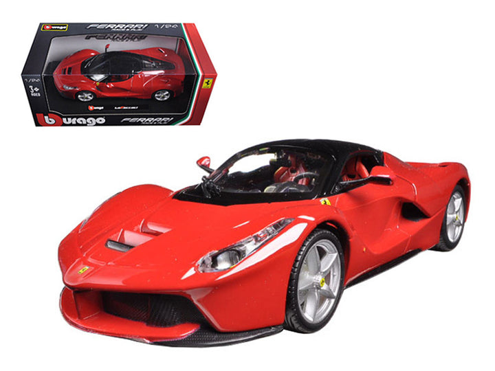 Ferrari LaFerrari F70 Red with Black Top 1/24 Diecast Model Car by Bburago-0