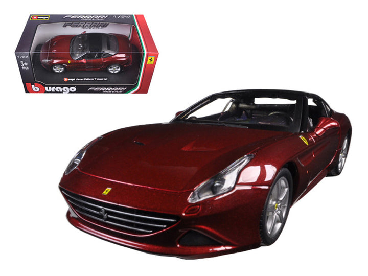 Ferrari California T Burgundy Closed Top 1/24 Diecast Model Car by Bburago-0