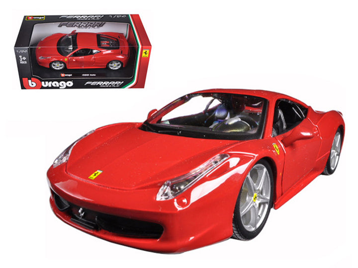 Ferrari 458 Italia Red 1/24 Diecast Model Car by Bburago-0