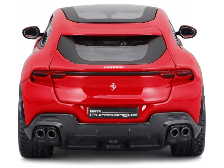 Ferrari Purosangue Red with Sunroof "Race + Play" Series 1/24 Diecast Model Car by Bburago-1