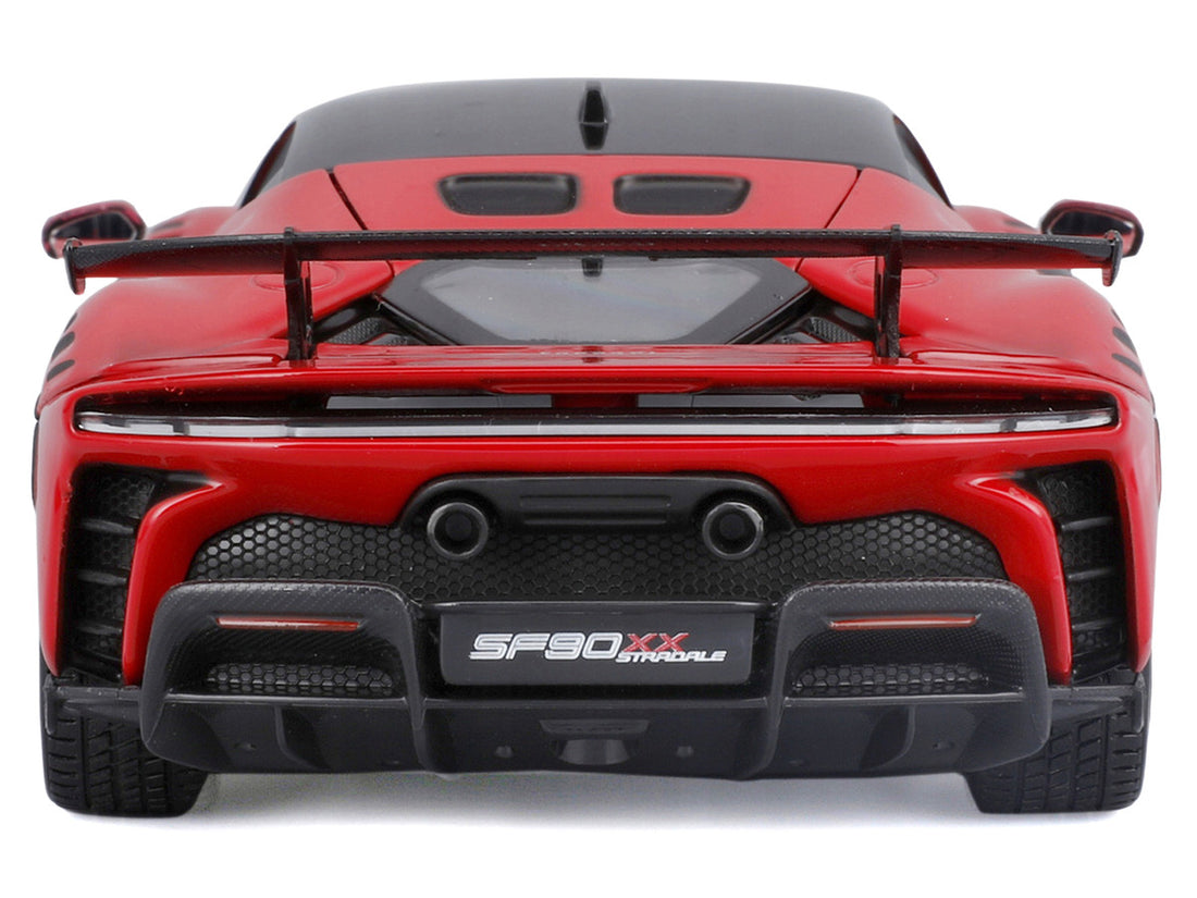 Ferrari SF90 XX Stradale Red with Black Top "Race and Play" Series 1/24 Diecast Model Car by Bburago 2