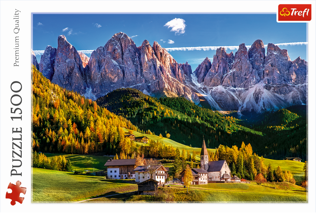 Val Di Funes Valley, Dolomites Mountain Puzzle, Puzzle of Italy, Adult 1500 Piece Jigsaw Puzzles,Trefl 26163 3