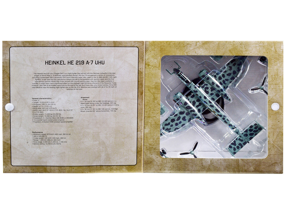 Heinkel HE 219 A-7 UHU Fighter Plane (Germany 1942) 1/72 Diecast Model by Warbirds of WWII-4