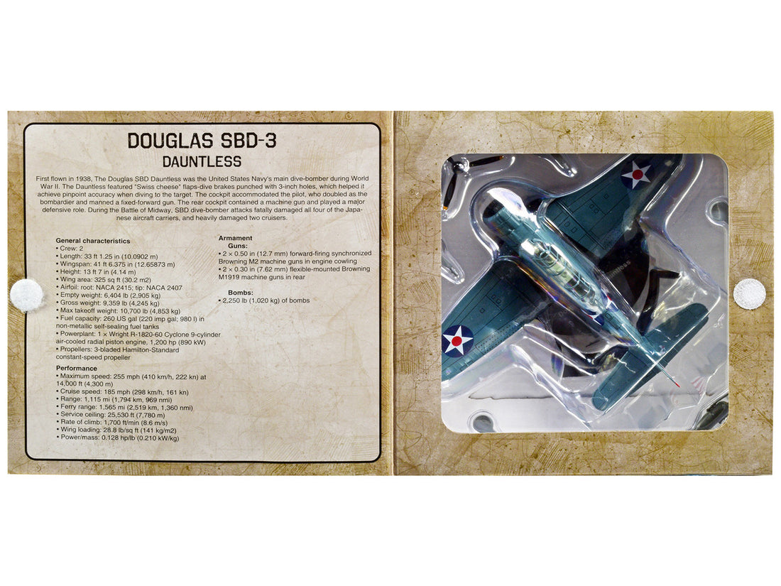 Douglass SBD-3 Dauntless Bomber Plane (United States Navy 1938) 1/72 Diecast Model by Warbirds of WWII-4