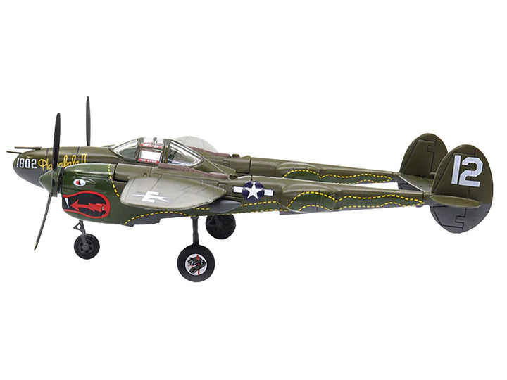 Lockheed P-38 Lightning Fighter Aircraft "Haleakala II 80th FG 459th FS Twin Dragons" (1944) United States Army Air Forces 1/72 Diecast Model by Militaria Die Cast-1