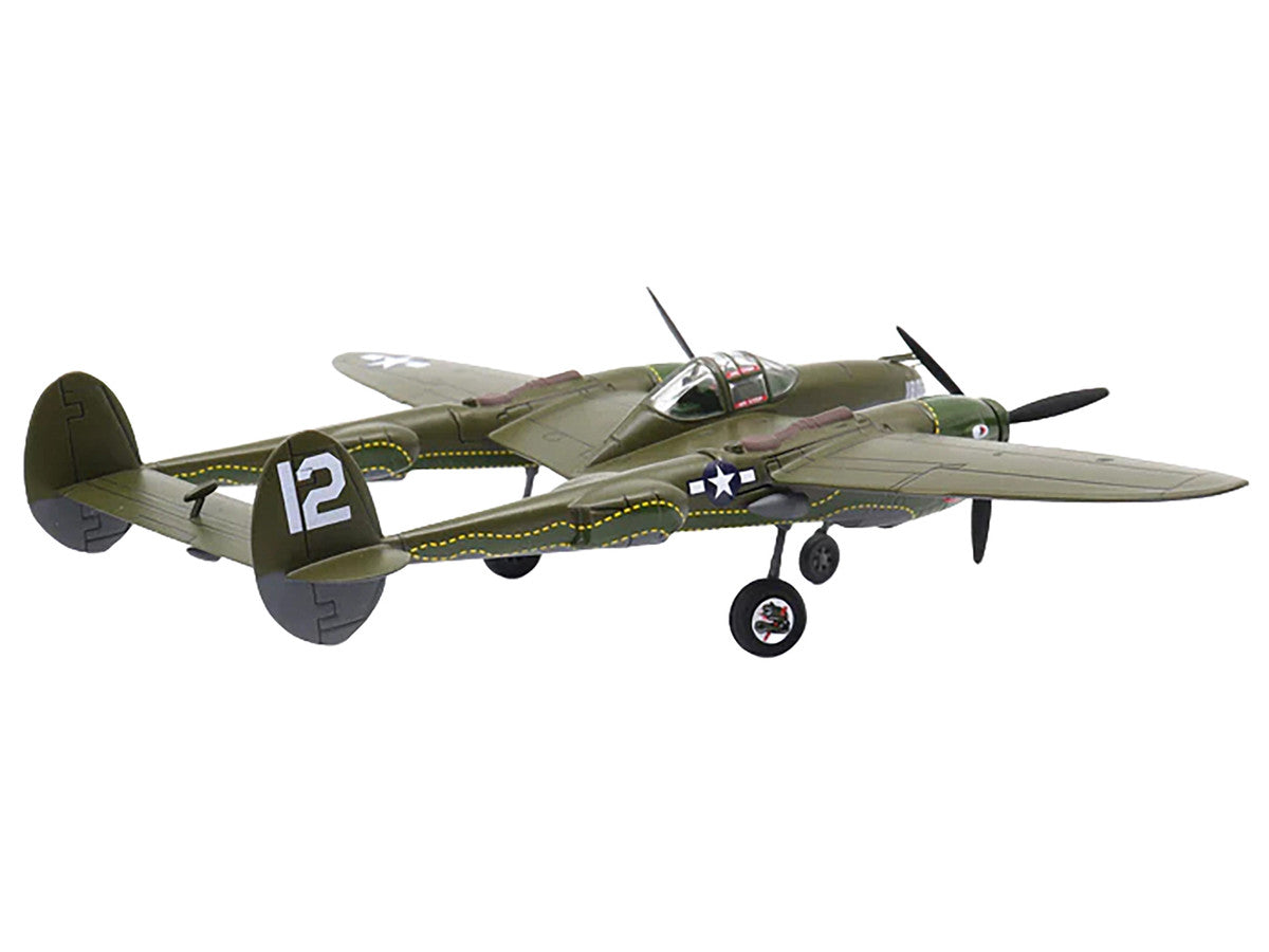 Lockheed P-38 Lightning Fighter Aircraft "Haleakala II 80th FG 459th FS Twin Dragons" (1944) United States Army Air Forces 1/72 Diecast Model by Militaria Die Cast-2