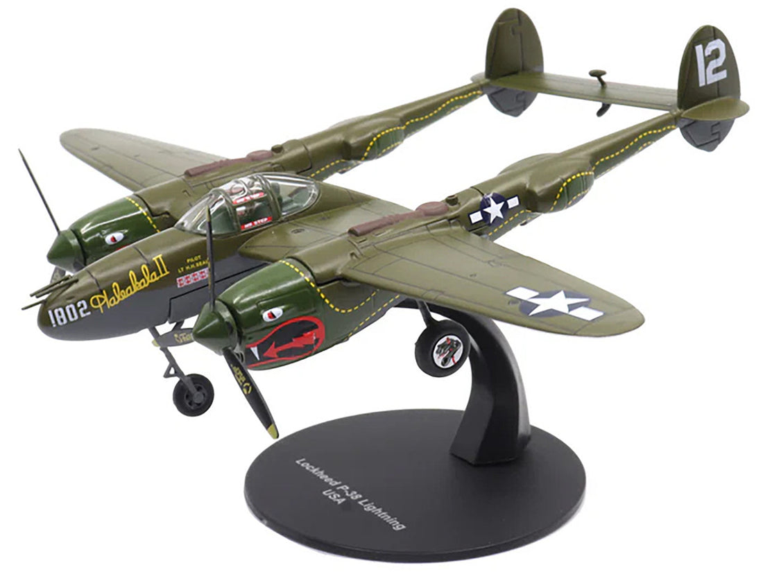 Lockheed P-38 Lightning Fighter Aircraft "Haleakala II 80th FG 459th FS Twin Dragons" (1944) United States Army Air Forces 1/72 Diecast Model by Militaria Die Cast-3
