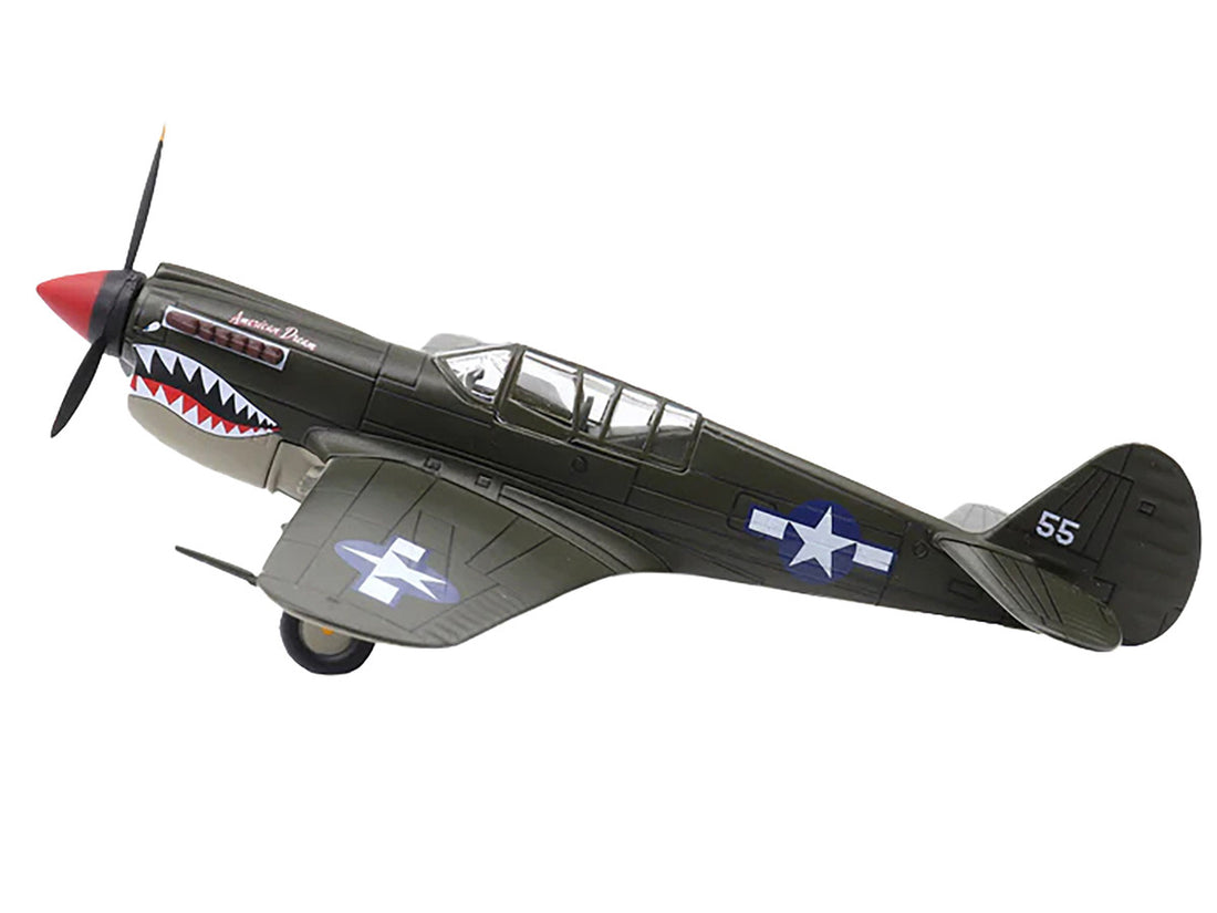 Curtiss P-40N Warhawk Fighter Aircraft "American Dream National Warplane Museum" United States Army Air Forces 1/72 Diecast Model by Militaria Die Cast-1