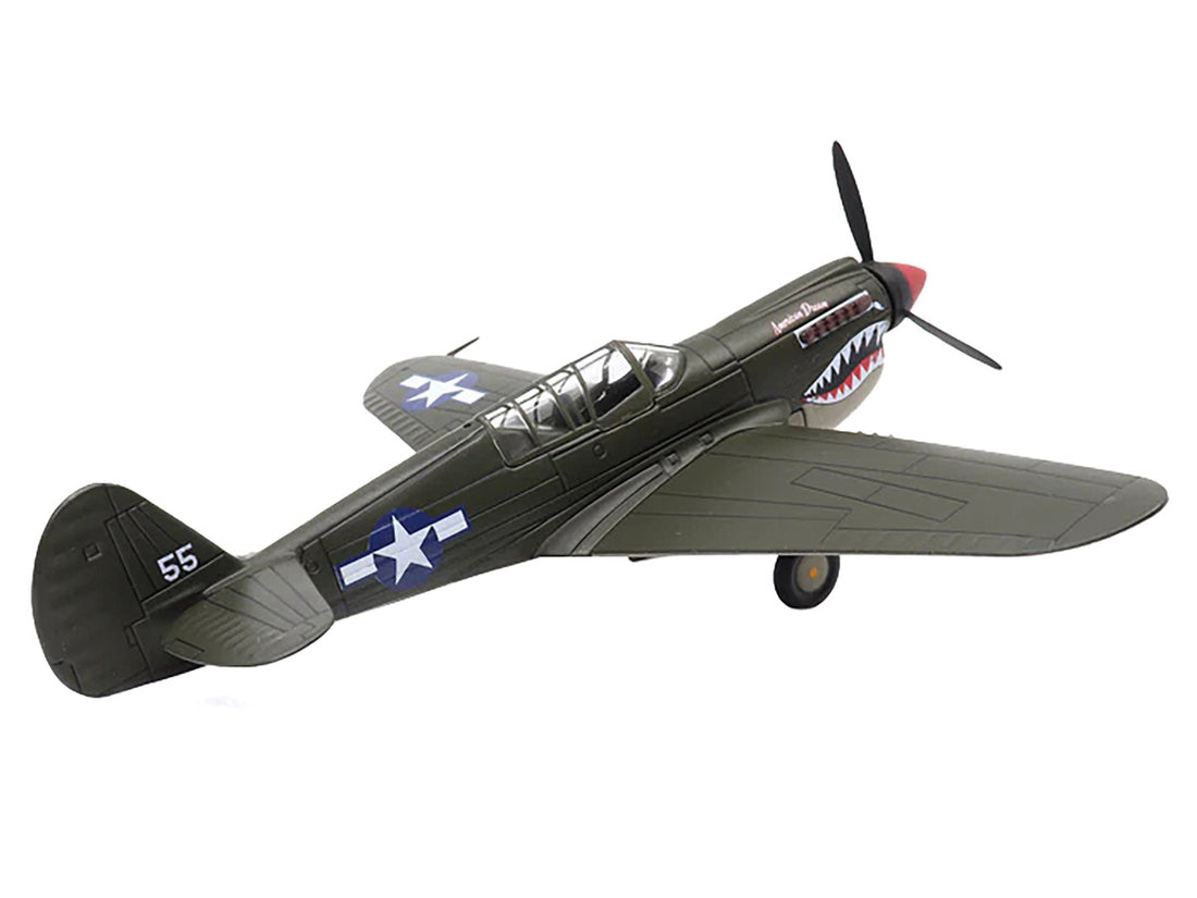 Curtiss P-40N Warhawk Fighter Aircraft "American Dream National Warplane Museum" United States Army Air Forces 1/72 Diecast Model by Militaria Die Cast-2