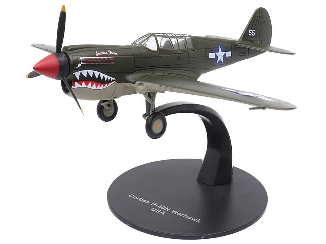 Curtiss P-40N Warhawk Fighter Aircraft "American Dream National Warplane Museum" United States Army Air Forces 1/72 Diecast Model by Militaria Die Cast-3