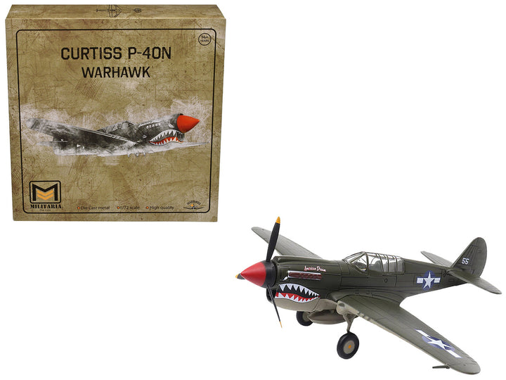 Curtiss P-40N Warhawk Fighter Aircraft "American Dream National Warplane Museum" United States Army Air Forces 1/72 Diecast Model by Militaria Die Cast-0