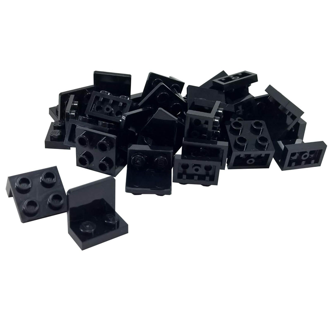 BRACKET 1×2-2×2 Inverted (#99207) – 25× Black – LEGO® Compatible – Pack of 25 2