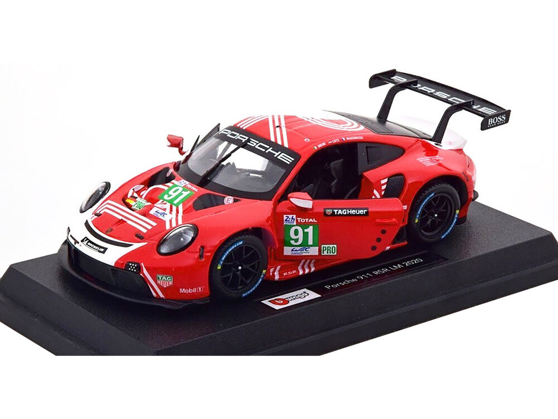 Porsche 911 RSR #91 Gianmaria Bruni - Richard Lietz - Frederic Makowiecki "Porsche GT Team" 24 Hours of Le Mans (2020) 1/24 Diecast Model Car by Bburago-1