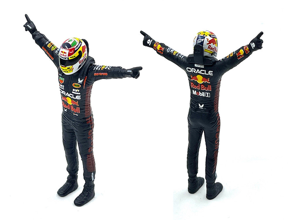 Red Bull Racing RB19 #11 Sergio Perez "Oracle" Formula One F1 Championship "Constructor Champions" (2023) with Driver Figure 1/24 Diecast Model Car by Bburago-1