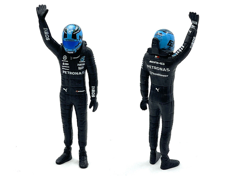 Mercedes-AMG W14 E Performance #63 George Russell "Petronas" Formula One F1 World Championship (2023) with Driver Figure 1/24 Diecast Model Car by Bburago-2