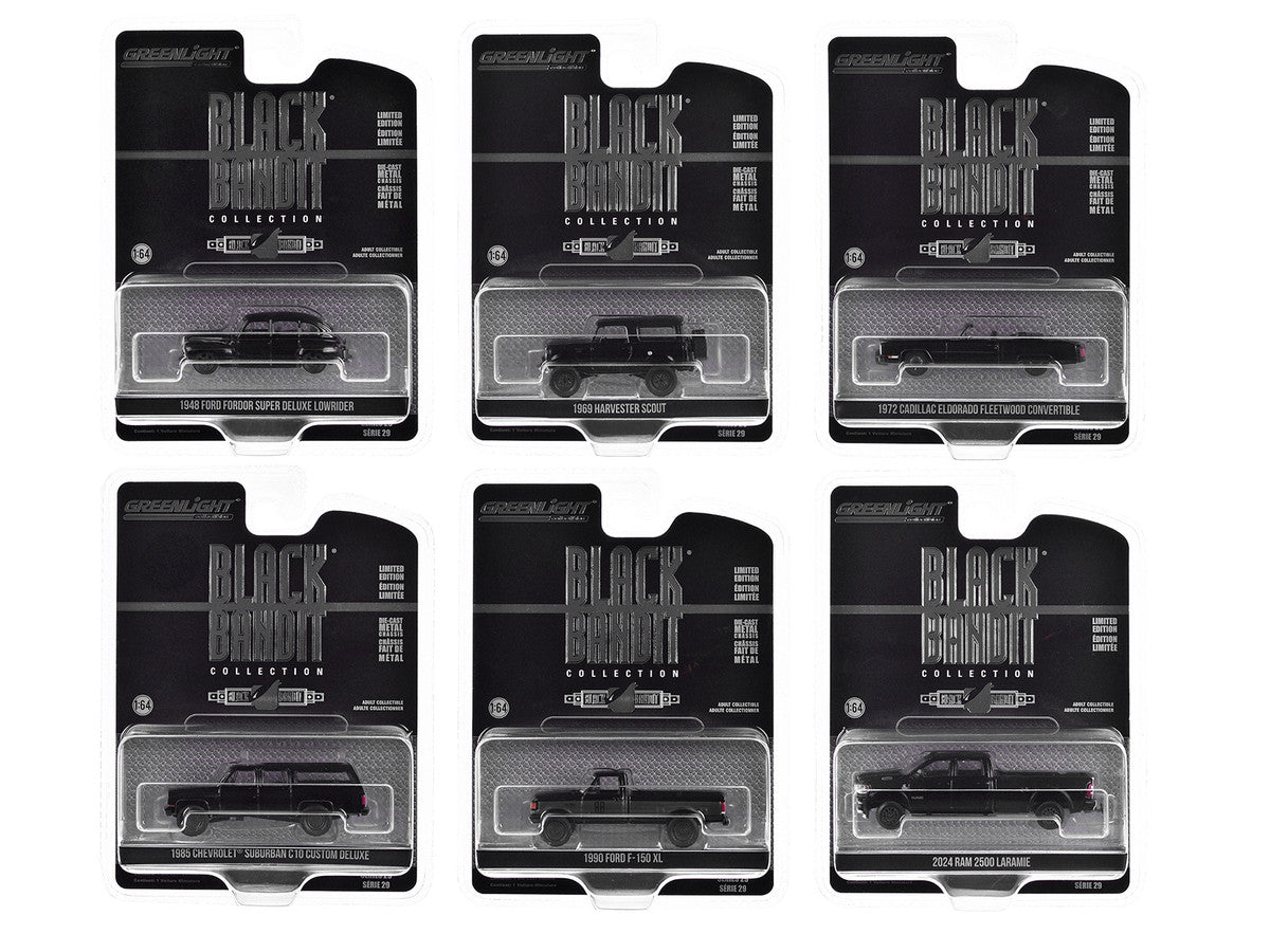 "Black Bandit" 6 piece Set Series 29 1/64 Diecast Model Cars by Greenlight-0